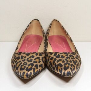 KATE SPADE Leopard Satin Pointed Toe Ballet Flats Office Siren Capsule Italy 6.5